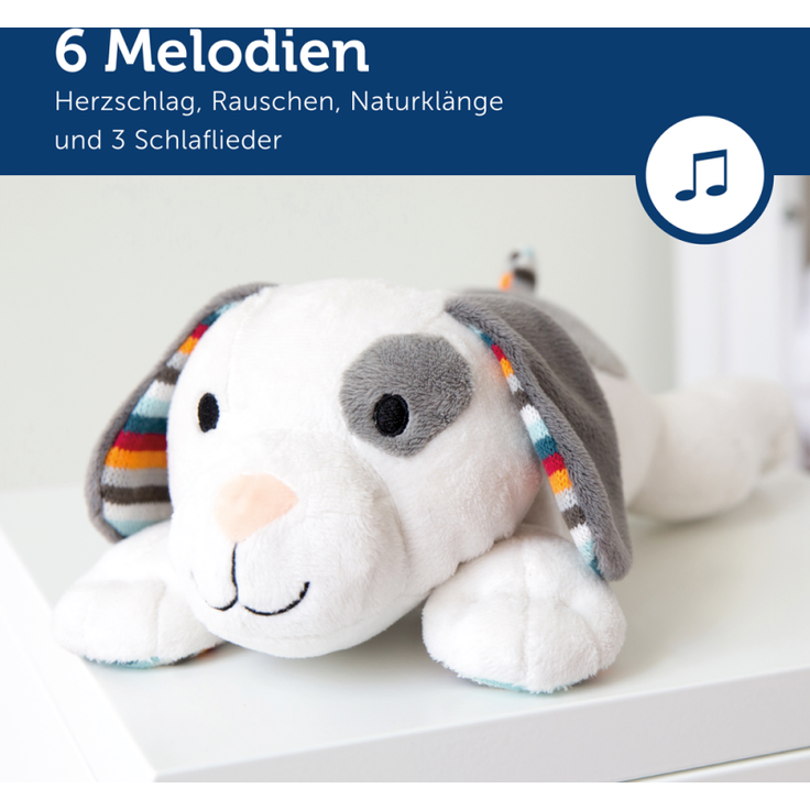 Elektronisches Kuscheltier - Hund Dex mit Herzschlagsimulation