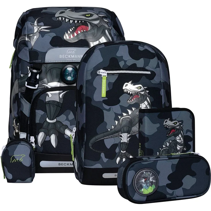 BECKMANN Classic 'Camo Rex', Schulrucksack Set 6-teilig – Bild 1