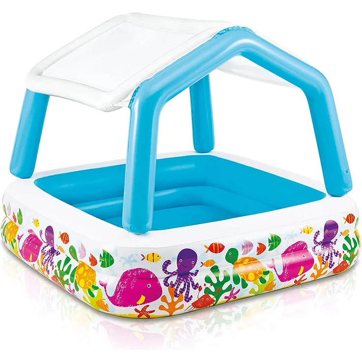 Intex 'Deluxe Pool Sun Shade', 157 x 157 x 122 cm, ab 2 Jahren, inkl. abnehmbaren Sonnenschutz – Bild 1