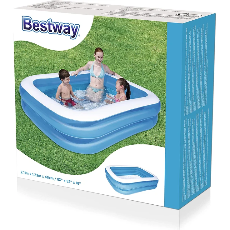 Bestway 'Family Pool' Planschbecken, 211 x 132 x 46 cm, ab 6 Jahren, formstabil, leichter und schneller Aufbau – Bild 6