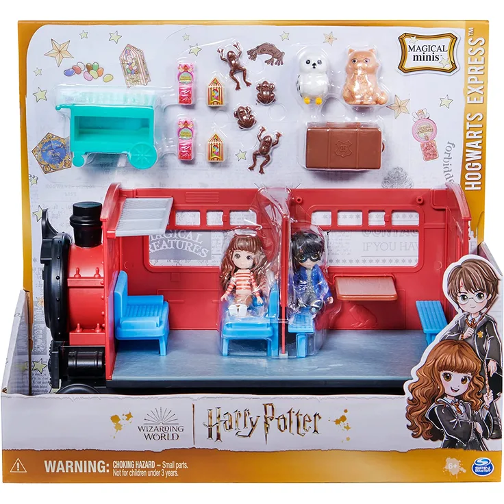 Wizarding World Harry Potter - Hogwarts Express Zug Spielset mit Hermine Granger und Harry Potter Sammelfiguren und Zubehör Aktion/Abenteuer Harry Potter 6 Jahr(e) Mehrfarbig