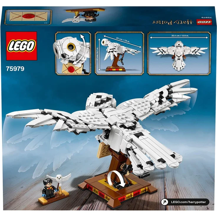 LEGO Harry Potter 75979 'Hedwig', 630 Teile, ab 10 Jahren, 34 cm Flügelspannweite – Bild 5