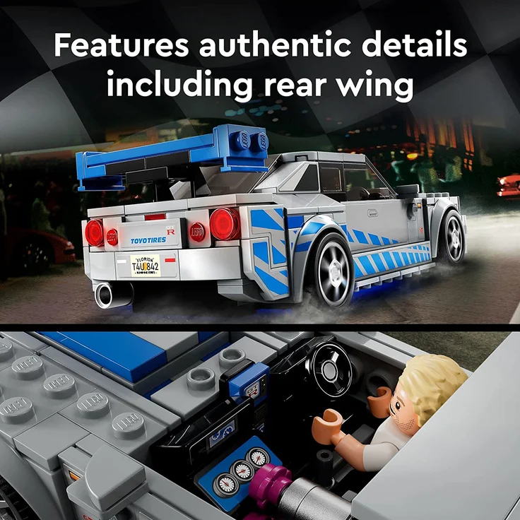 LEGO Speed Champions 76917 '2 Fast 2 Furious Nissan Skyline GT-R (R34)', 319 Teile, ab 9 Jahren – Bild 5