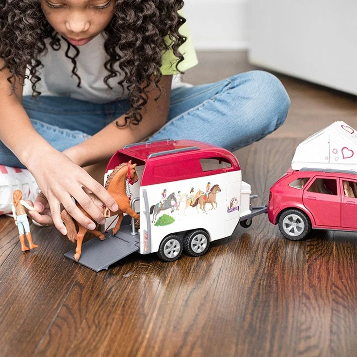 Schleich Horse Club 42535 'Abenteuer mit Auto und Pferdeanhänger', ab 5 Jahren, 18 Teile – Bild 5