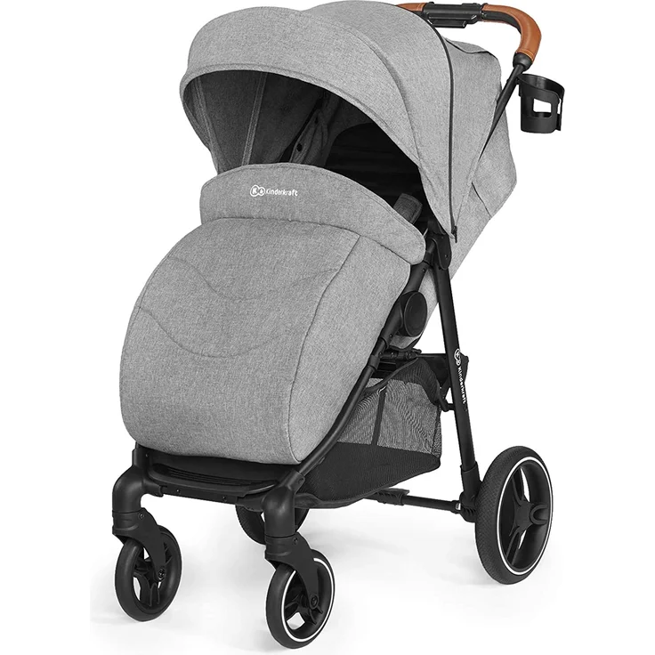 Kinderkraft 'GRANDE' Sportkinderwagen 2020 Grey inkl. Getränkehalter, Regenverdeck und Fußsack – Bild 5
