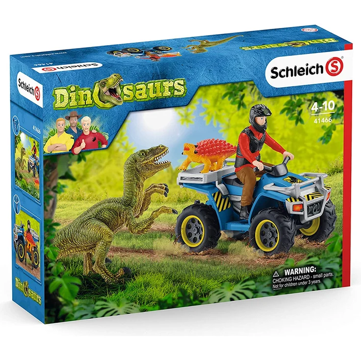 Schleich Dinosaurs 41466 'Flucht auf Quad vor Velociraptor', ab 4 Jahren, 5 Teile – Bild 3