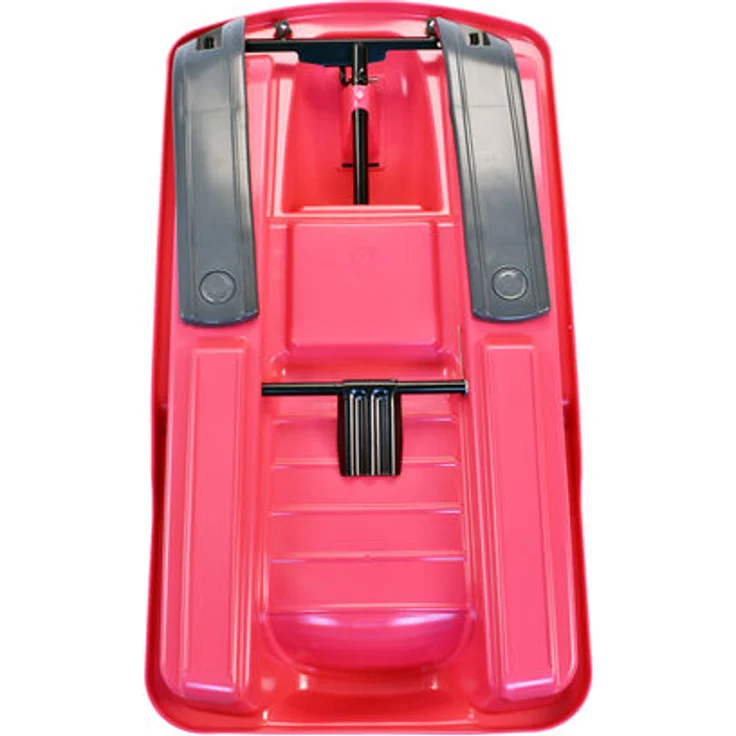 KHW 'Snow Fox' Lenkbob, Lenkschlitten, pink, 95 cm, inkl. Lenkrad, Bremse und Ziehgurt, bis 65 kg belastbar, ab 6 Jahren - Preisvergleich – Bild 2