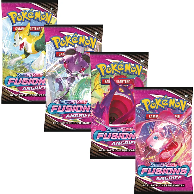Pokémon Schwert & Schild 08 Fusionsangriff Booster, 1x Stück, zufällige Auswahl