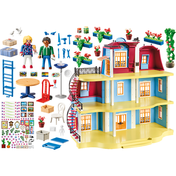 Playmobil Dollhouse 70205 'Mein Großes Puppenhaus', 592 Teile, ab 4 Jahren, mit funktionsfähiger Türklingel – Bild 2