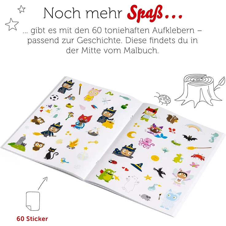 Tonies 'Ein magisches Malbuch + Kreativ-Tonie Zauberer - Freundschaftstag im Zauberwald', Hörfigur mit 90 Minuten Speicherkapazität für deine Musik, Geschichten, Hörbücher und eigene Audiodateien, ab 4 Jahren – Bild 4