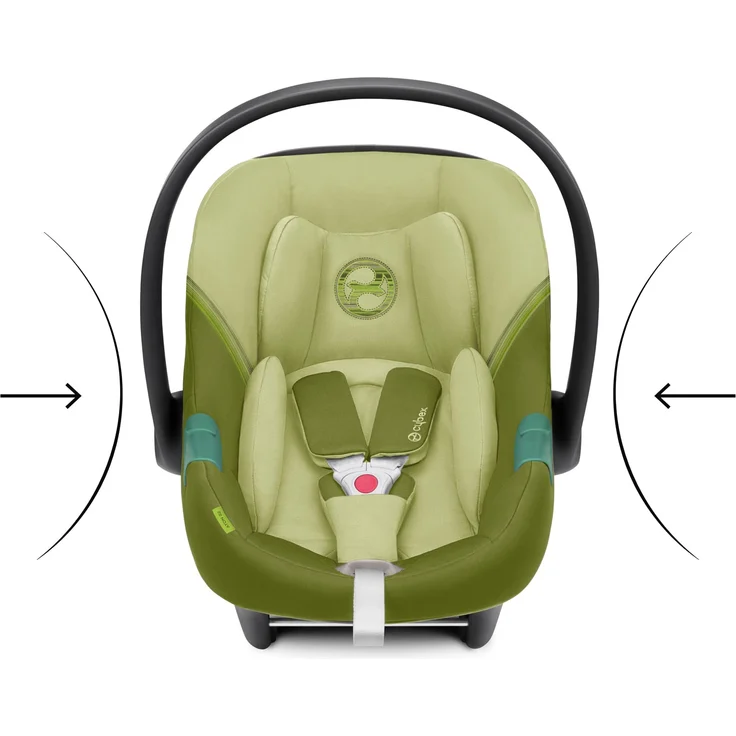 CYBEX Gold Babyschale Aton S2 i-Size, Ab Geburt bis ca. 24 Monate, Max. 13 kg, Inkl. Neugeboreneneinlage, SensorSafe kompatibel, Nature Green – Bild 2