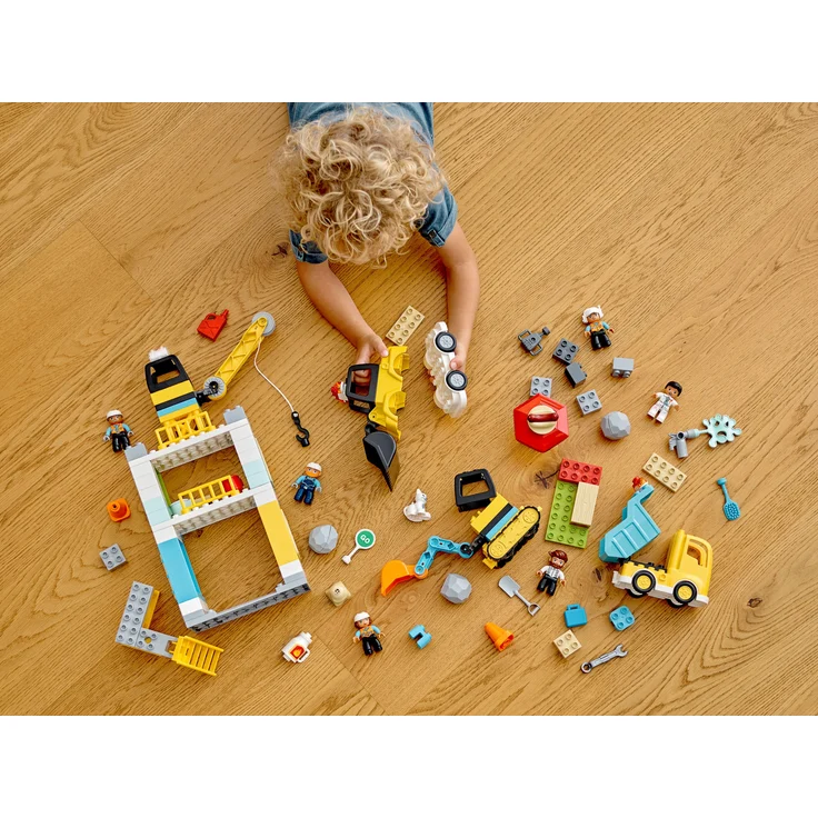 LEGO DUPLO 10933 'Große Baustelle mit Licht und Ton', 123 Teile, ab 2 Jahren – Bild 7