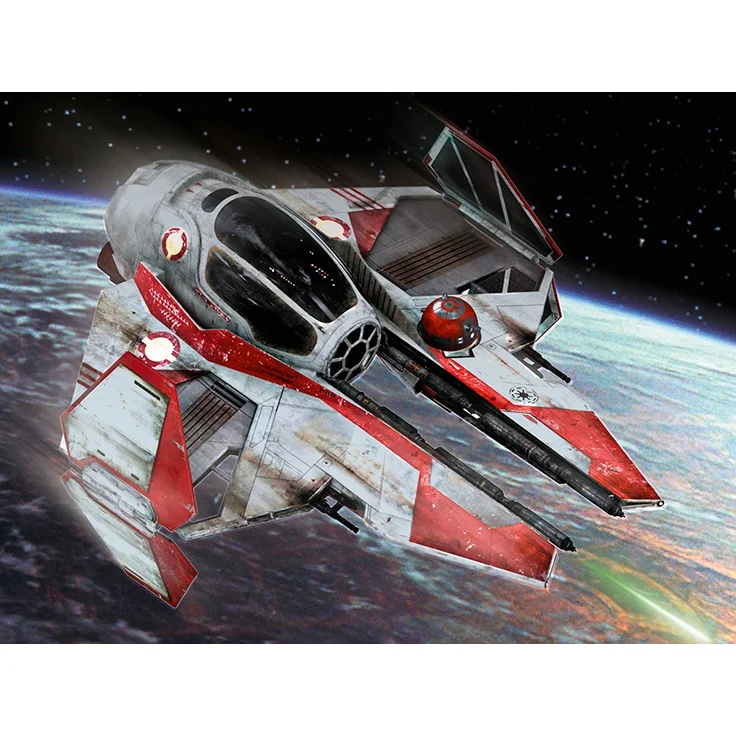 Revell Modellbausatz Star Wars Obi Wan's Jedi Starfighter im Maßstab 1:58, Level 3, originalgetreue Nachbildung mit vielen Detai – Bild 5