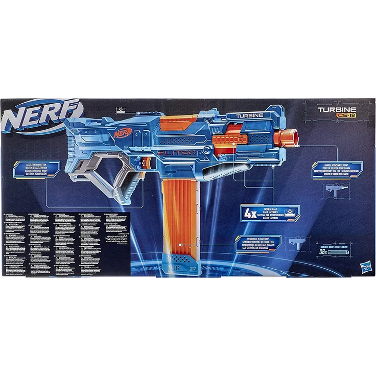 Nerf 'Elite 2.0 Turbine CS 18' Blaster, ab 8 Jahren, Reichweite 27 m, individuell erweiterbar, motorisiert – Bild 3