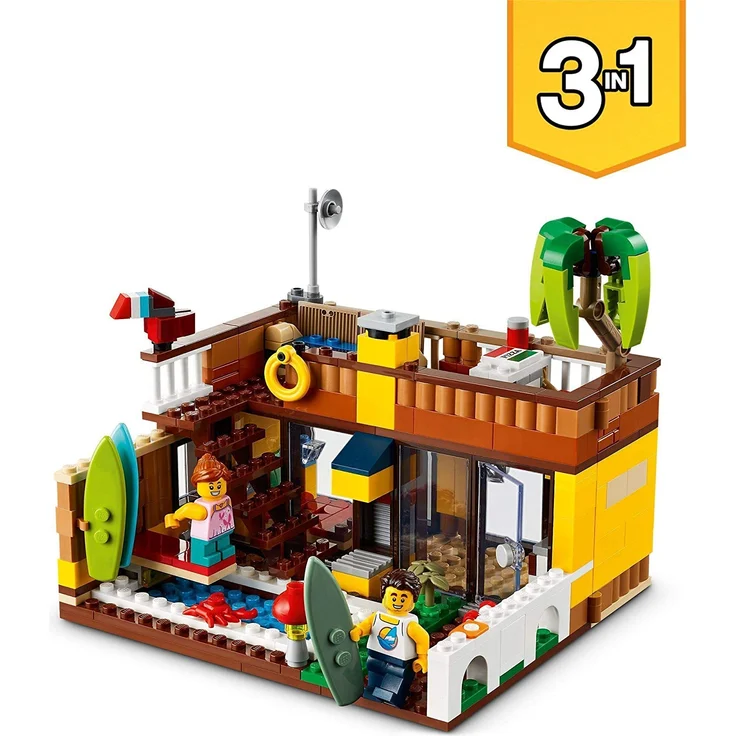 LEGO Creator 3-in-1 31118 'Surfer-Strandhaus', 564 Teile, ab 8 Jahren, drei Baumöglichkeiten, Surfer-Hütte, Leuchtturm und Poolhaus – Bild 6