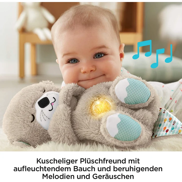 Mattel Fisher-Price Schlummer-Otter Einschlafhilfe, mit beruhigender Musik und rhythmischen Bewegungen zur Beruhigung, ab der Geburt – Bild 7