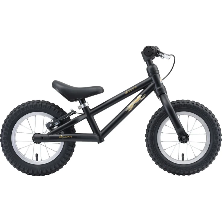 BIKESTAR '12 Zoll Mountain Kinderlaufrad', ab 3 Jahren, für Kinder ab 93 cm Körpergröße, bis 30 kg belastbar, inkl. Bremse, schwarz – Bild 2