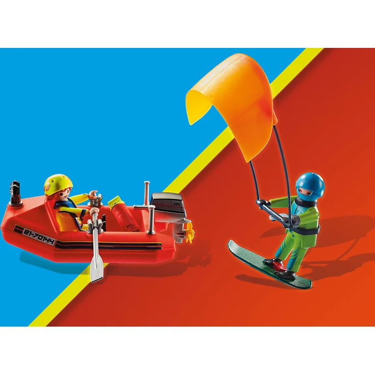 Playmobil City Action 70144 'Seenot: Kitesurfer-Rettung mit Boot', 30 Teile, ab 4 Jahren – Bild 6