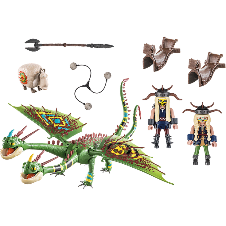 PLAYMOBIL Dragons 70730 'Dragon Racing: Raffnuss und Taffnuss mit Kotz und Würg' 30 Teile, ab 4 Jahren – Bild 3