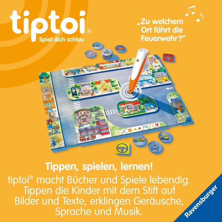 Ravensburger tiptoi Spiel 00127 'Fahrzeuge in der Stadt', ab 3 Jahren, Zuordnungsspiel, für 1-4 Spieler – Bild 5