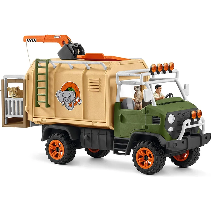 Schleich Wild Life 42475 'Großer Truck Tierrettung', ab 3 Jahren, 10 Teile - Preisvergleich – Bild 4