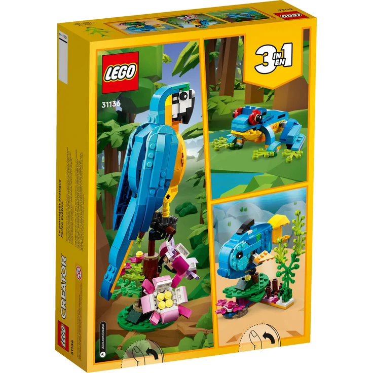 LEGO Creator 3-in-1 31136 'Exotischer Papagei', 253 Teile, ab 7 Jahren – Bild 7