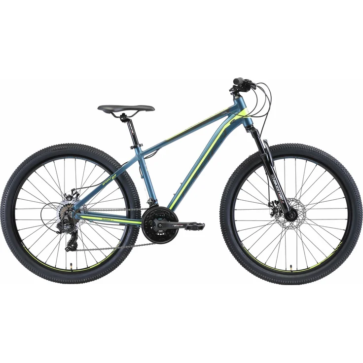 BIKESTAR Alu Mountainbike 27. 5 Zoll | 21 Gang Hardtail Sport MTB 16 Zoll Rahmen Scheibenbremse Federgabel | Blau Grün – Bild 2