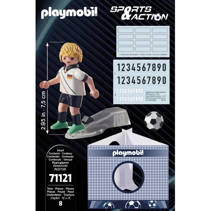 Playmobil Sports & Action 71121 'Fußballspieler Deutschland', 8 Teile, ab 5 Jahren - Preisvergleich – Bild 4