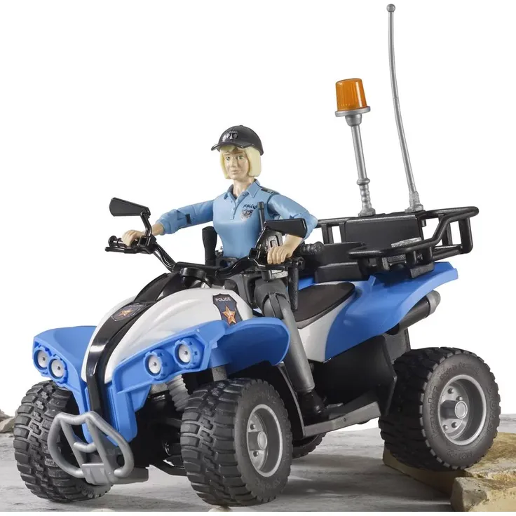 Bruder 63010 'Polizei Quad mit Polizistin und Ausstattung', ab 4 Jahren, 16 × 9,3 × 9,3 cm, Quad mit Rammschutz - Preisvergleich – Bild 2