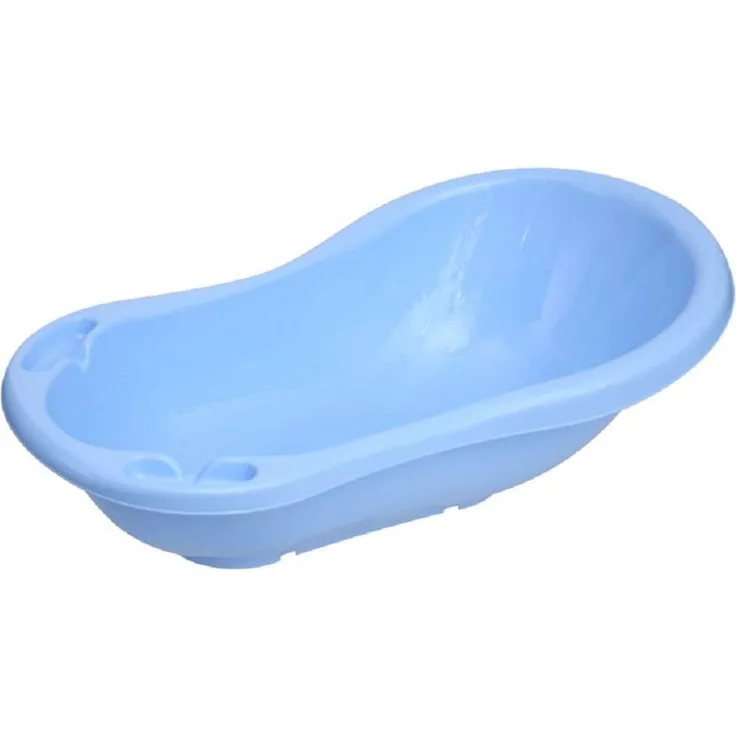 Lorelli Babybadewanne mit Ablagefächer, 84 cm lang, ergonomische Form ab Geburt blau