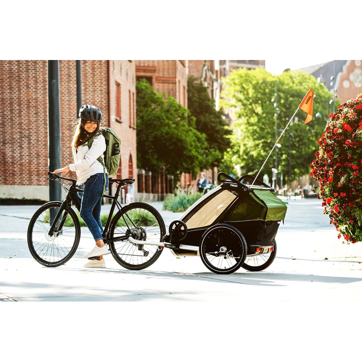 Thule 'Chariot Cab 2' Fahrradanhänger 2021 Cypress Green – Bild 9