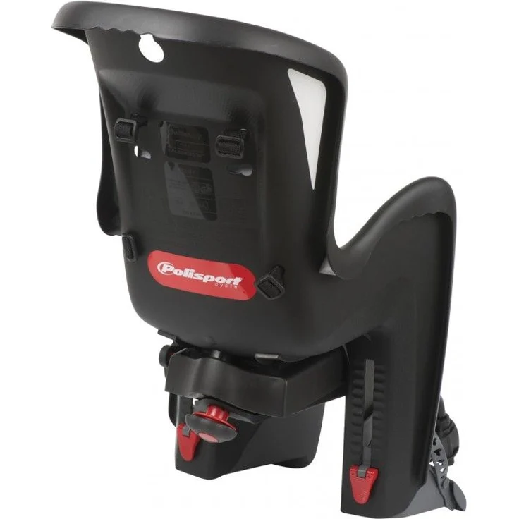 Polisport 'Bilby Maxi RS' Kinderfahrradsitz schwarz/grau, bis 22 kg, inkl. Rahmenhalterung – Bild 2