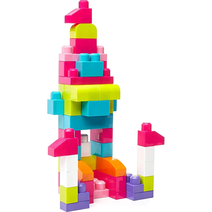 MegaBloks Maxi - Bausteinbeutel Medium, pink 60 Teile – Bild 3