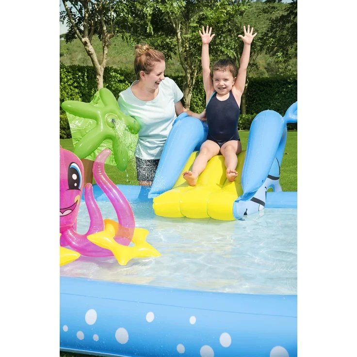 Bestway 'Wasserspielcenter "Aquarium"' 239 x 206 x 86 cm, ab 2 Jahren, inkl. Rutsche und Wasser-Sprüher – Bild 9