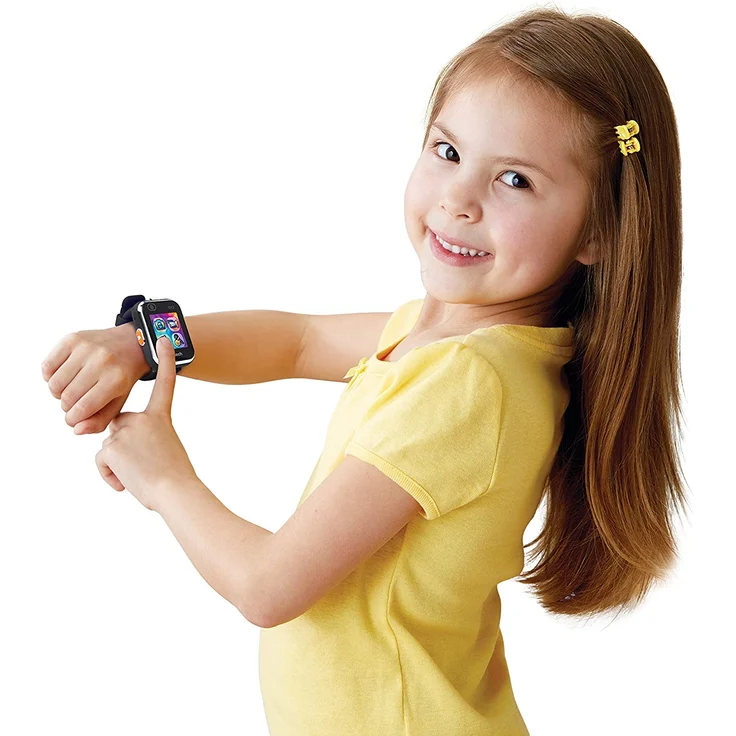Vtech 'Kidizoom Smart Watch DX2', ab 5 Jahren, LCD Farb-Touchdisplay (1,41", 128 x 128 Pixel), inkl. vielen lustigen Uhrmotiven zum Wechseln und aufregenden Bewegungsspielen, schwarz – Bild 5