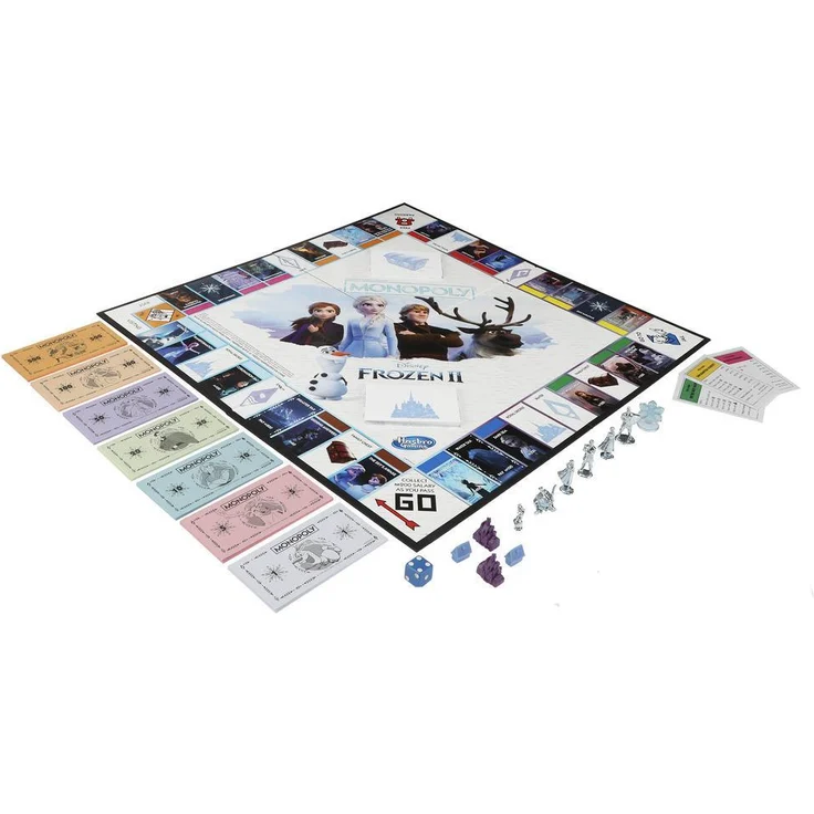 Monopoly 'Die Eiskönigin 2' Brettspiel, ab 8 Jahren, 2-6 Spieler, Klassiker im Disney Frozen 2 Motiv – Bild 2
