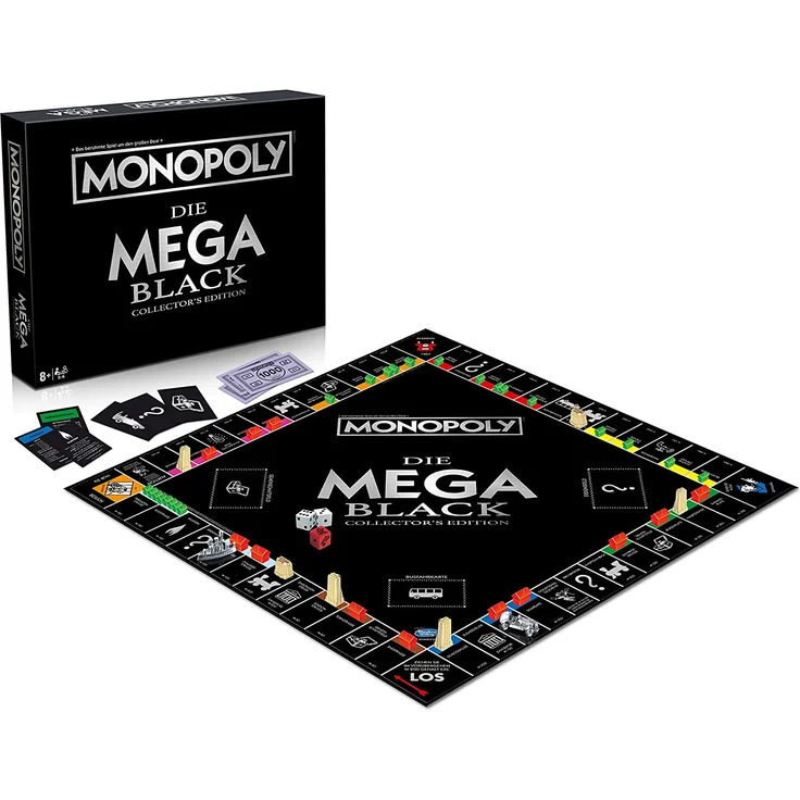 Monopoly 'Mega Black Edition' Brettspiel, ab 8 Jahren, 2-6 Spieler, 60-90 min Spielzeit, deutsch – Bild 3