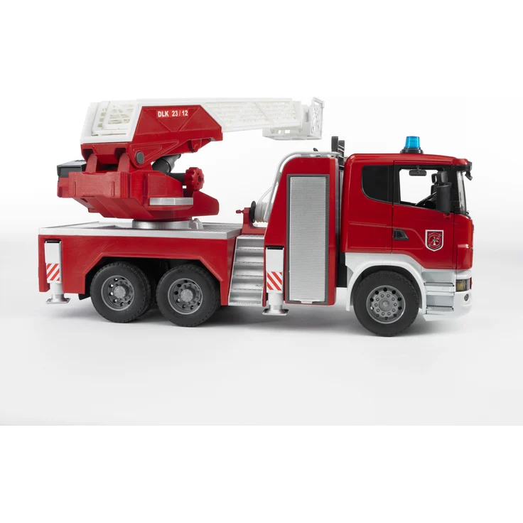 Bruder 03590 'Scania R-Serie Feuerwehrleiterwagen mit Wasserpumpe und Light & Sound Modul', Maßstab 1:16, ab 4 Jahren – Bild 8