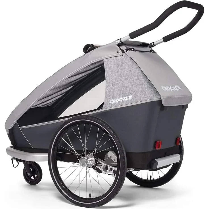Croozer 'Kid Keeke 1' Kinderanhänger 2020, Stone Grey, 1-Sitzer – Bild 3