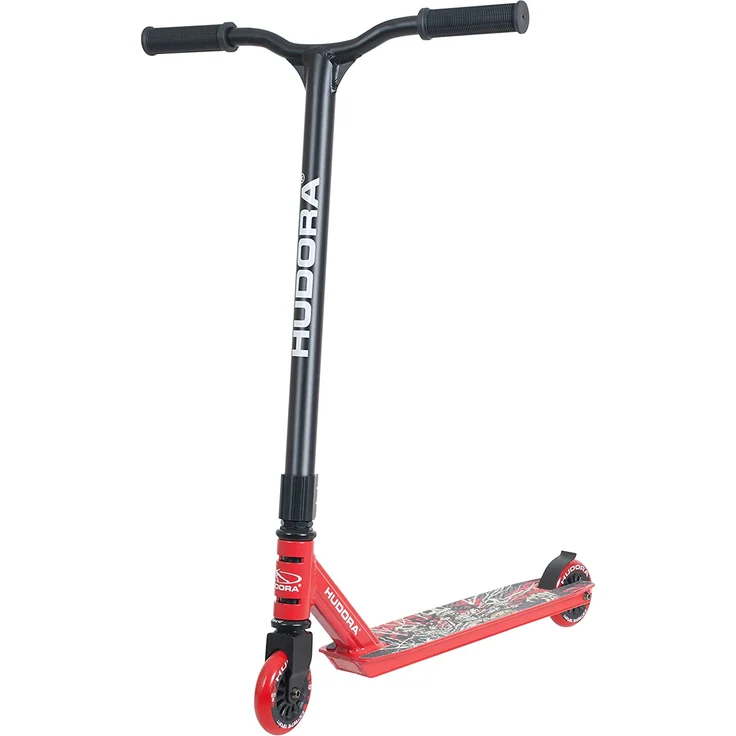 HUDORA 14026 'Stunt-Scooter XQ-13' Scooter, ab eta 8 Jahre, Lenkerhöhe ca. 82,5 cm, 360° Lenkung, 50er BMX-Lenker, max. belastbar bis 100 kg, rot – Bild 1