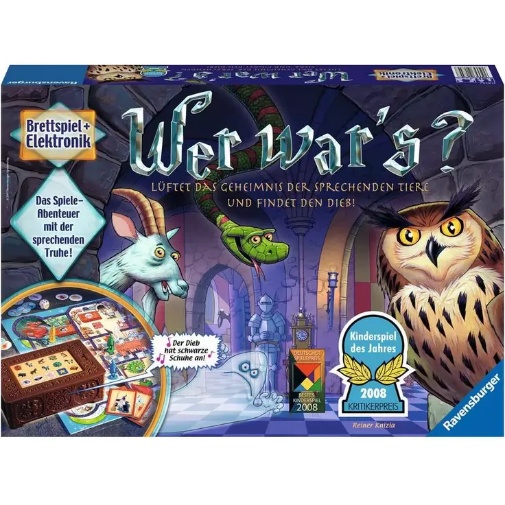 Ravensburger 'Wer war's' Brettspiel, ab 6 Jahren, 2 - 4 Spieler, ca. 30 -45 min Spielzeit, Kinderspiel des Jahres 2008 – Bild 2