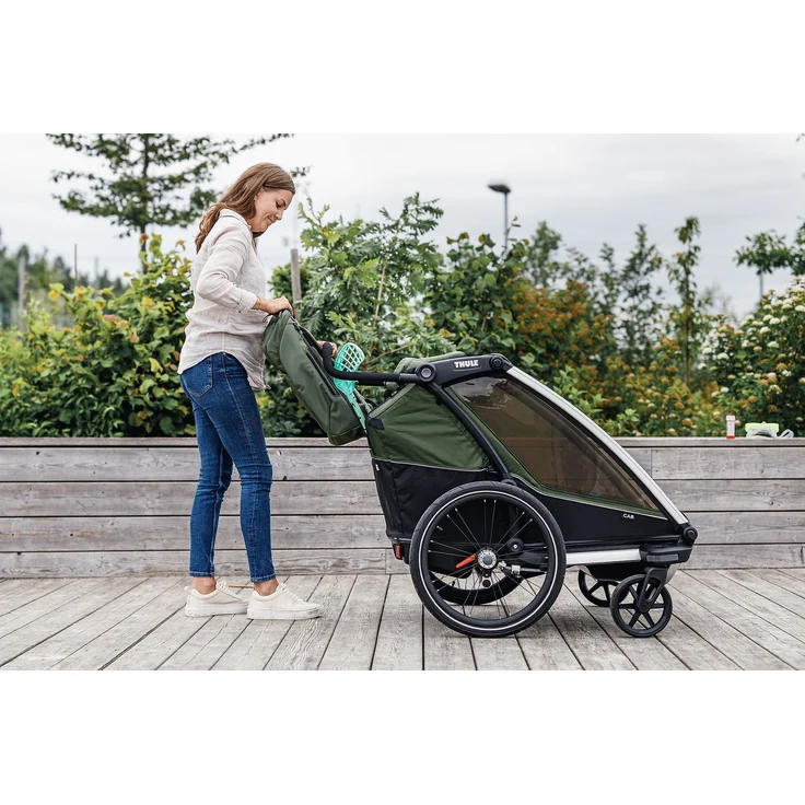 Thule 'Chariot Cab 2' Fahrradanhänger 2021 Cypress Green – Bild 10
