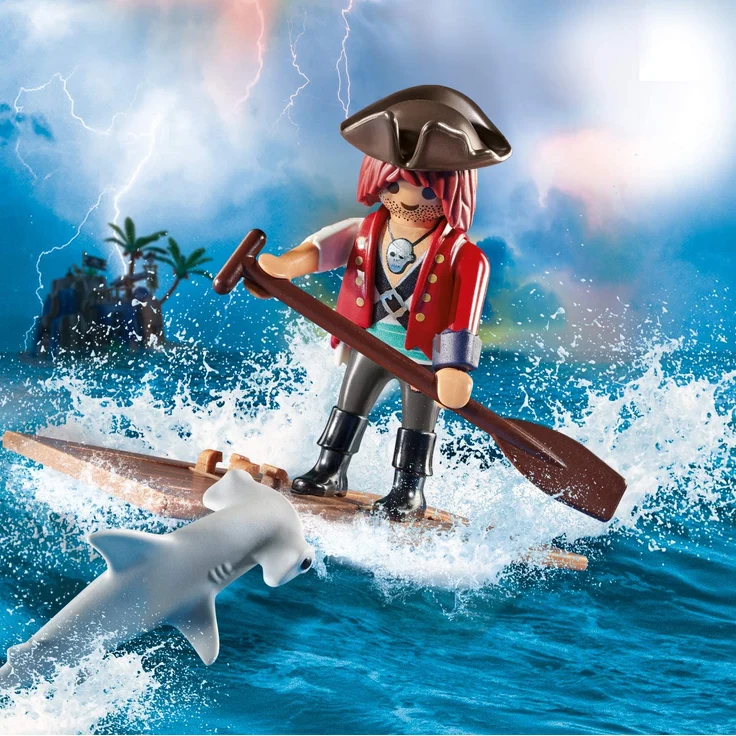 Playmobil Special Plus 70598 'Pirat mit Floß und Hammerhai', 6 Teile, ab 4 Jahren – Bild 2