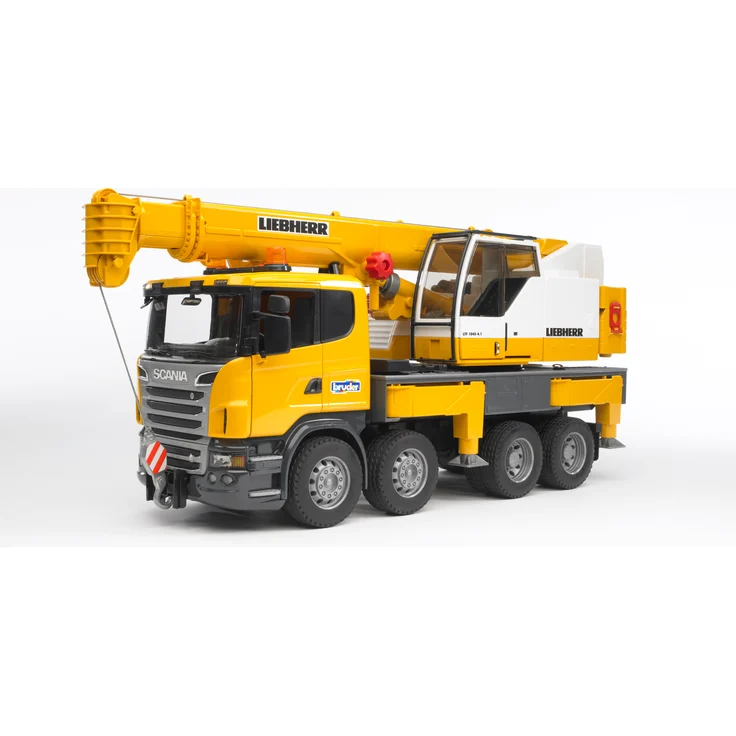 Bruder 03570 'SCANIA R-Serie Liebherr Kran-LKW mit Light and Sound Modul', 1:16, ab 4 Jahren, gelb – Bild 1