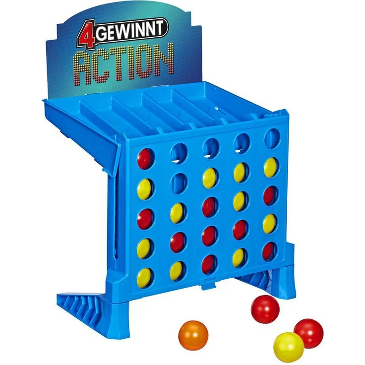 Hasbro Gaming '4 Gewinnt Action' Geschicklichkeitsspiel, ab 8 Jahren, 2+ Spieler, temporeiches Kinderspiel mit integrierter Aufbewahrungsbox – Bild 2