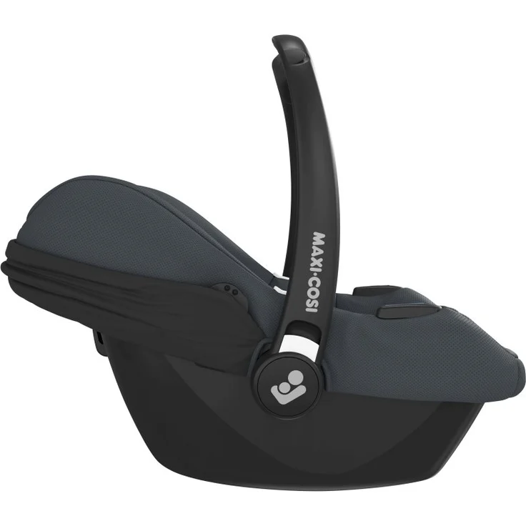Maxi-Cosi 'CabrioFix i-Size', Federleichte i-Size Babyschale, Gruppe 0+ Kindersitz inkl. Sonnenverdeck und Neugeborenen Einlage, nutzbar ab ca. 40 bis 75 cm, ca. 0-12 kg, Essential Graphite – Bild 3