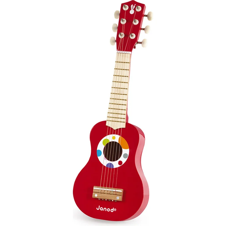 Janod J07628 'Meine Erste Gitarre Konfetti', Kindermusikinstrument, aus Holz, ab 3 Jahren – Bild 2