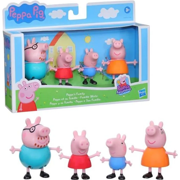 Hasbro F21905X0 Peppa Pig Familie Wutz Figuren 4er-Pack, 6 - 8 cm, ab 3 Jahren - Preisvergleich