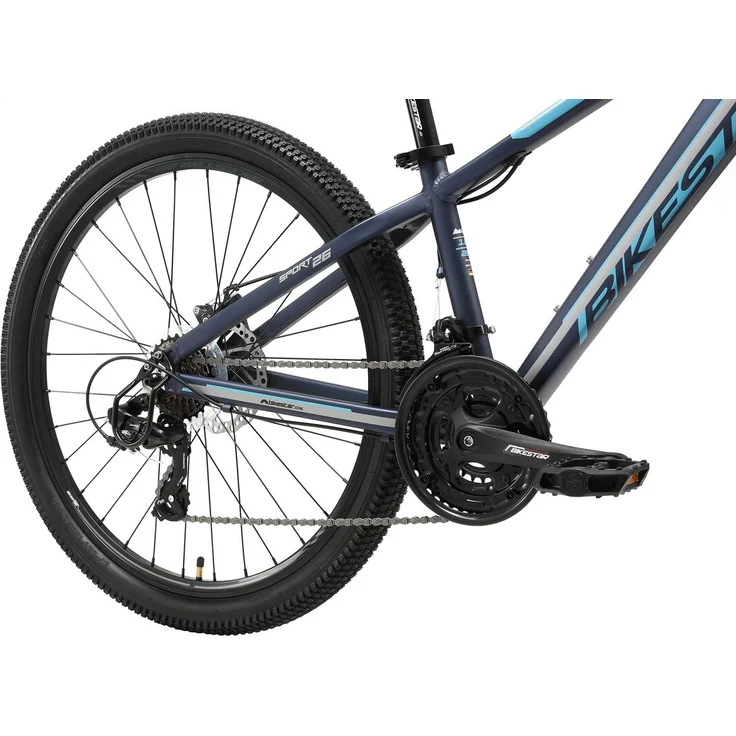 BIKESTAR Alu Mountainbike 26 Zoll | 21 Gang Hardtail Sport MTB 13 Zoll Rahmen Scheibenbremse Federgabel | Blau – Bild 5