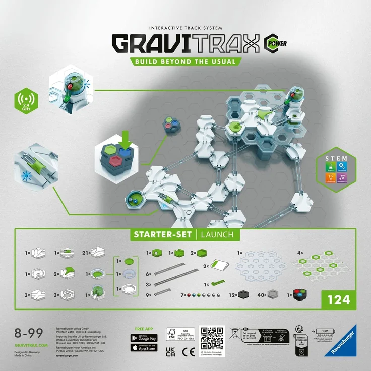 Ravensburger 'GraviTrax Power Starter-Set Launch', ab 8 Jahren, mit elektronischen Elementen und Fernsteuerung, flexibel erweiterbar – Bild 7